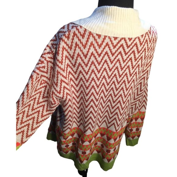 Great Geometric Pattern Colorful Long Sweater by So It Is - Size Large - Picture 4 of 11